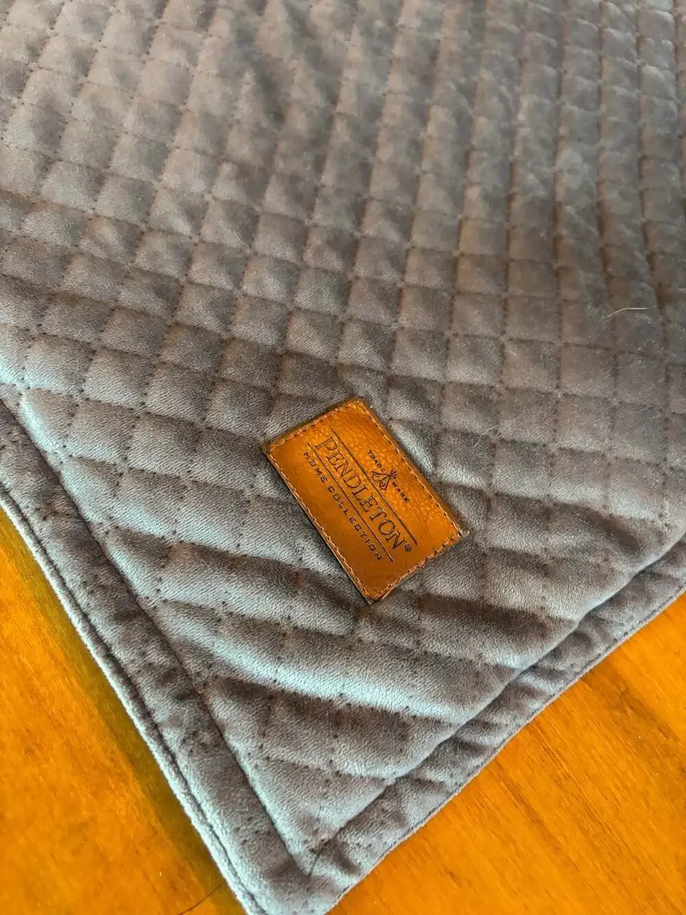 Pendleton Home Collection Quilted Velvet Weighted Blanket Gray Outer Cover